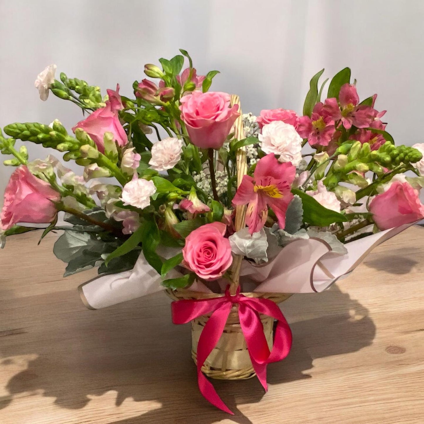 Mixed Roses in a basket