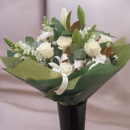 Mixed White Roses Bouquet