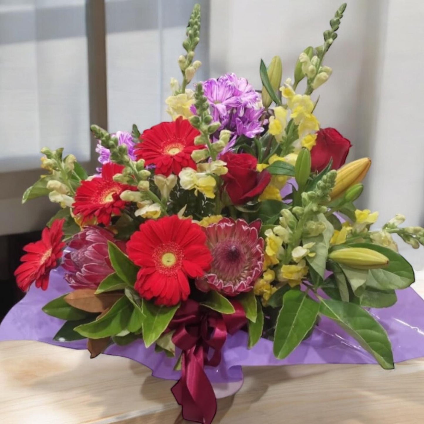 Red Gerbera Arrangement